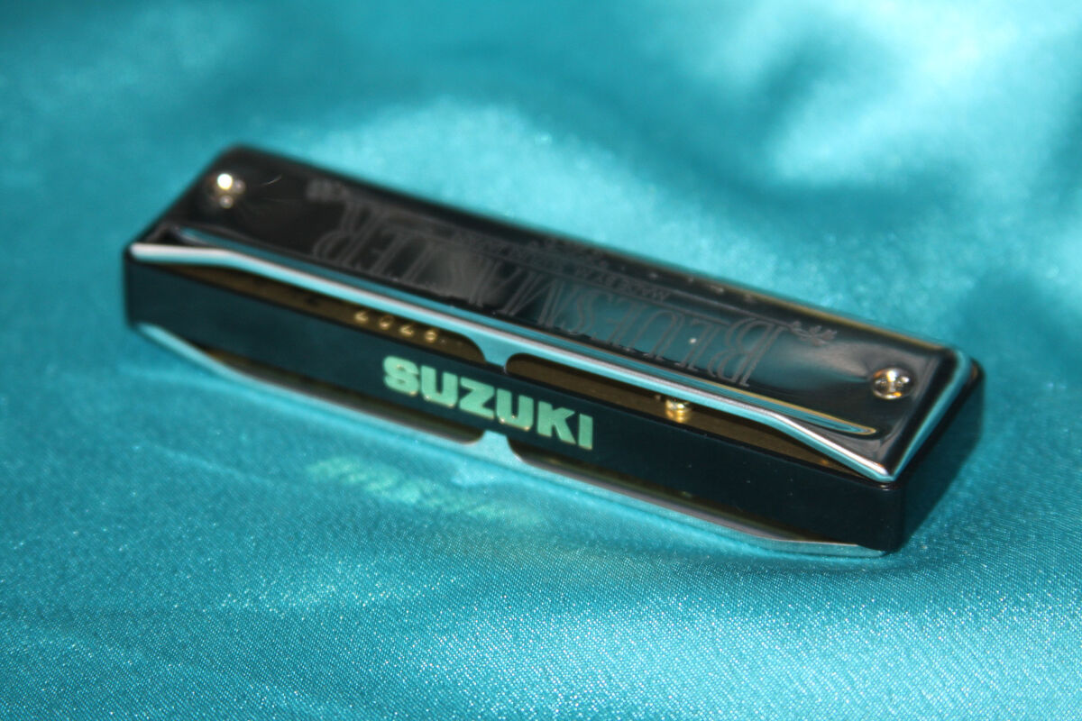 Suzuki MR-250 Bluesmaster Professional 10-Hole Diatonic Harmonica, Key of B  Flat