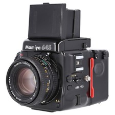 Mamiya 645 PRO mit C 80mm 2.8 N 120 Film Back Waist Level Finder Kurbel (NC1066)