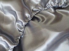 Spann-Bettlaken Polyestersatin Glanzsatin Weiß Schwarz Rot Silber Viele Größen