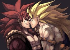 Anime dragon ball gt z gogeta son goku vegeta Stitched Gaming Mat Desk