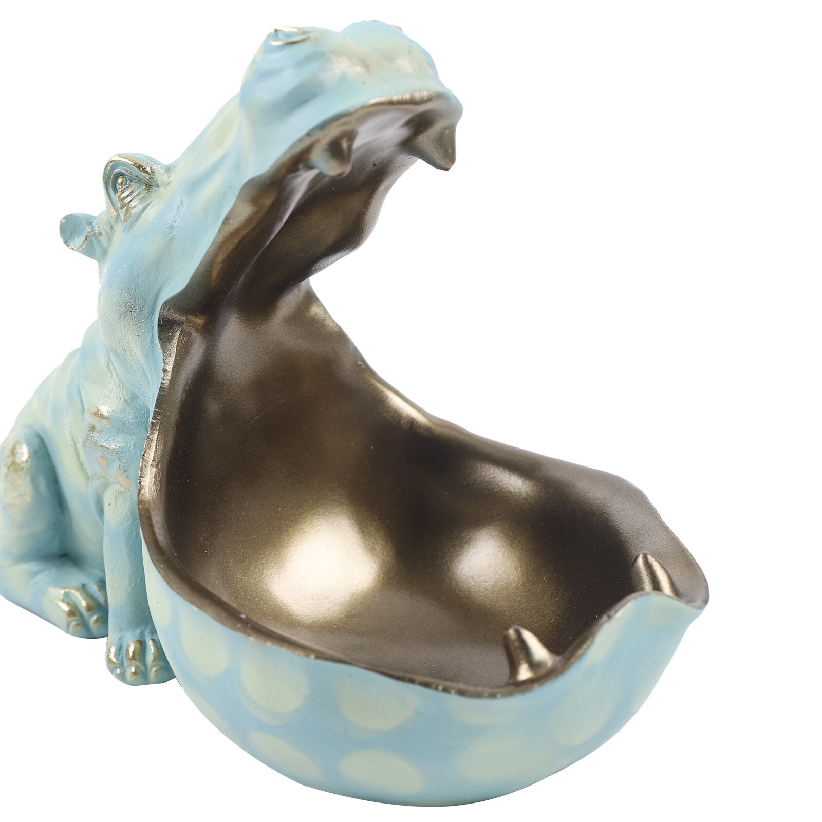 Hippo Statue Home Resin Hippopotamus Figurine Sculpture Table Art