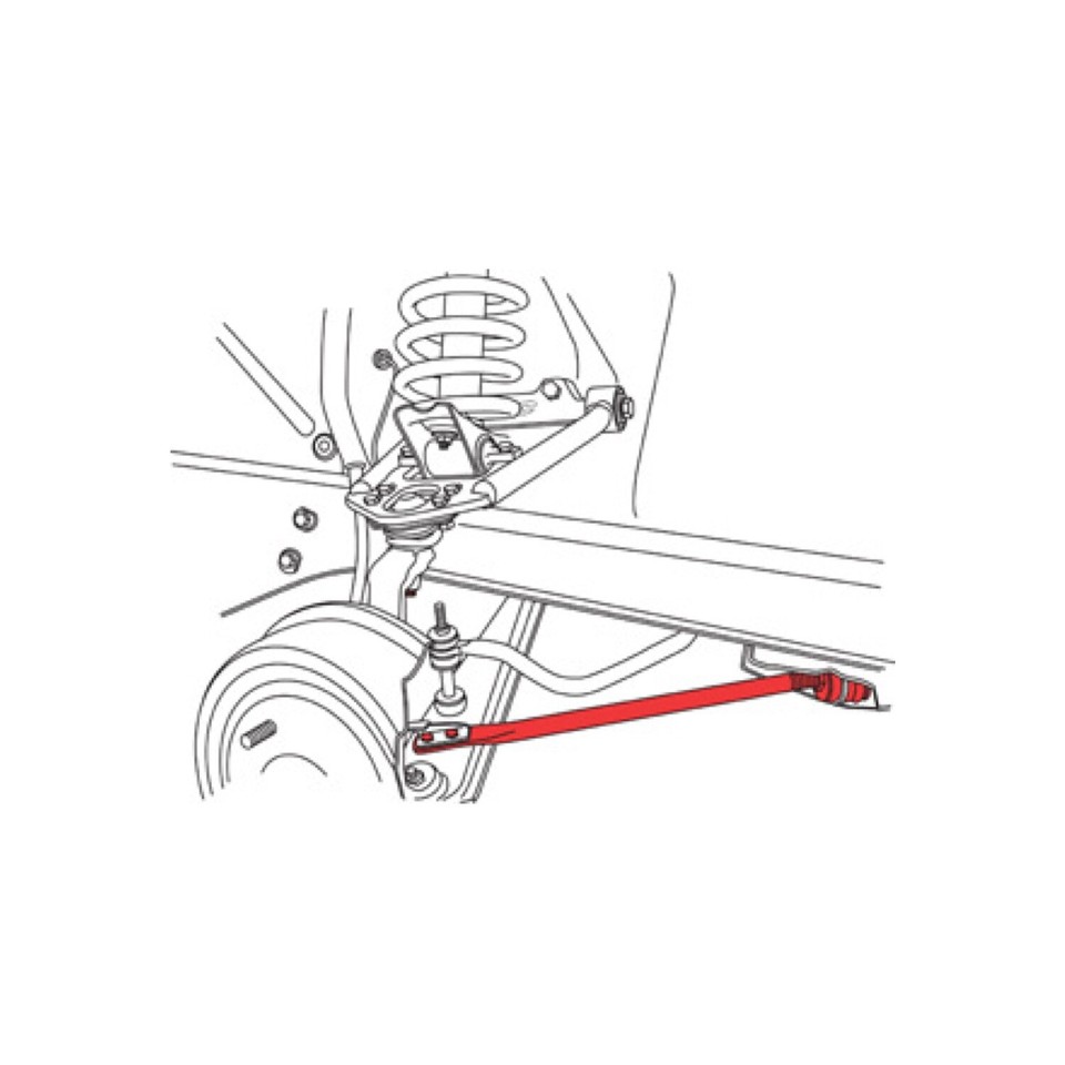 Specialty Products Front Adjustable Caster Strut Rod for 64-66 Mustang ...