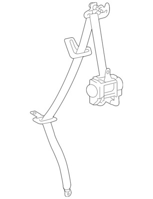 ORIGINAL Sicherheitsgurt hinten rechts für Lexus RX 2014-2015