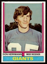 1974 Topps Don Herrmann #481 New York Giants 