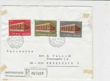 vatican 1969 europe stamps cover ref 20696