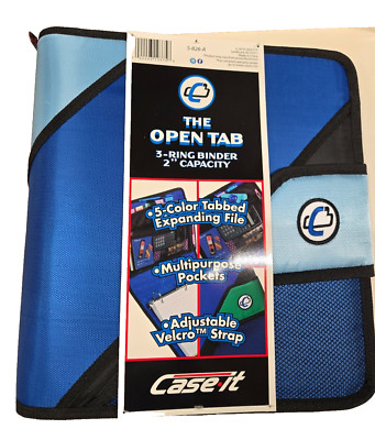 Open 3 Ringer Notebook CASE-IT THE OPEN TAB 3-Ring Binder Notebook 2” Multi Pocket File ...