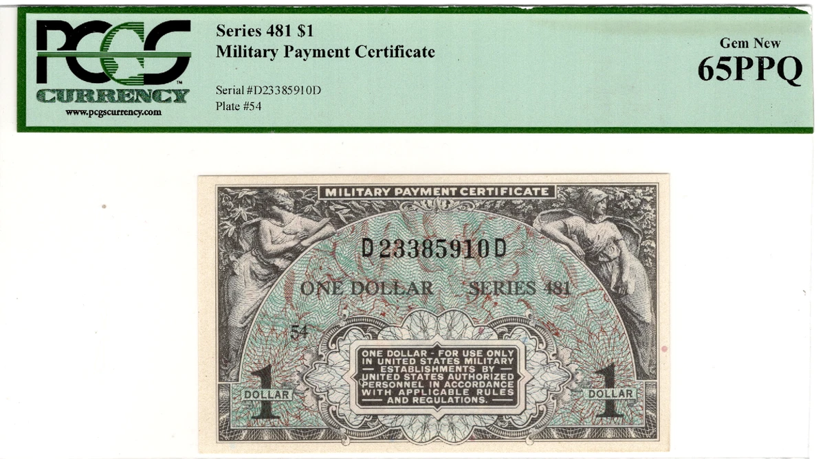PMG $1 US Military Payment Certificates for sale | eBay