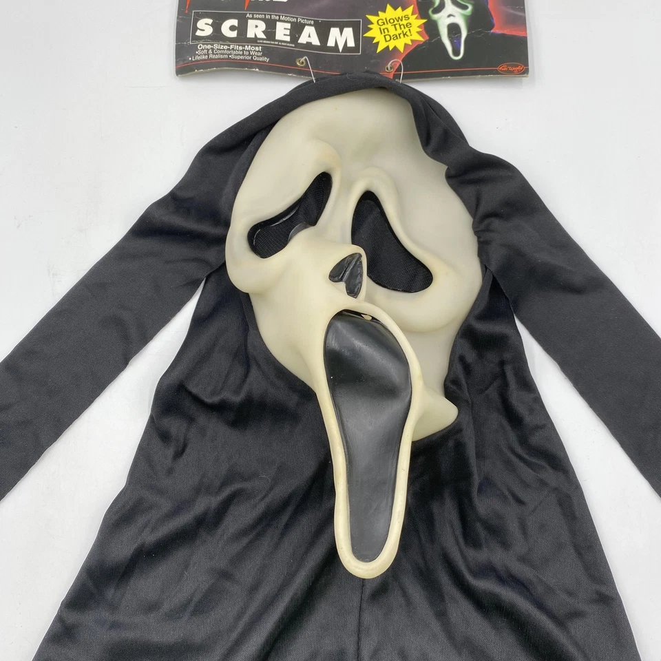 Vintage Ghost Face Scream Mask Fun World Easter Unlimited Glow in the Dark 90s - Image 3 of 4
