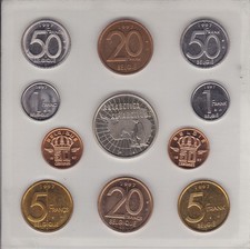 Set Belgique francs frank 1997 UNC / centenaire expédition antartique