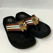 Yellow Box Furnie Camo Flip-Flops Black Women  s US Size 8.5