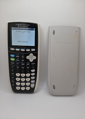 Texas Instrument 84 Plus C Silver Edition Graphing Calculators w/Cover Tested