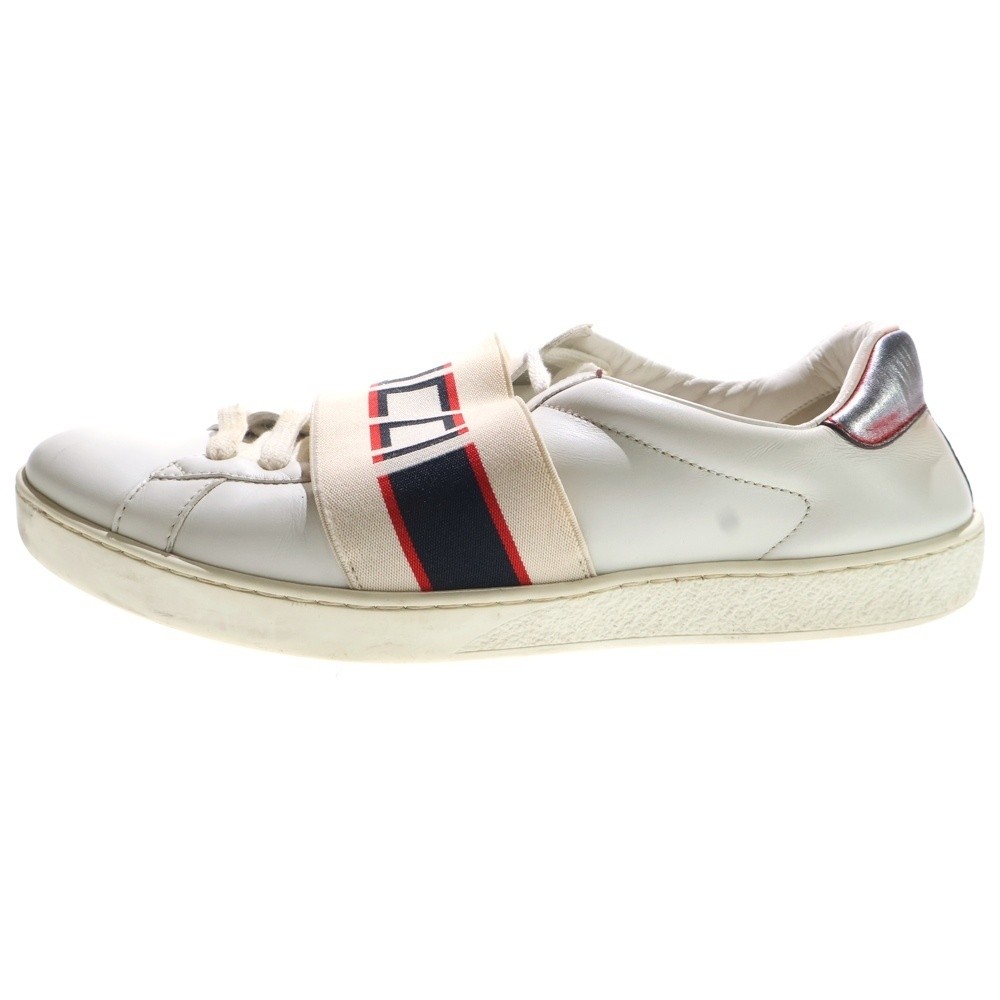 Gucci Logo Line Leather Low-Top Sneakers White Model 523469 Size 7.5 US 8 Men thumbnail 15