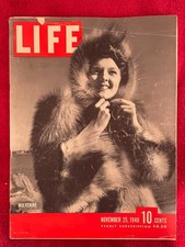 Vintage Life Magazine November 25, 1940
