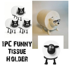 1PC CUTE FUNNY ANIMALS TOILET PAPER HOLDER FUNKY BATHROOM DECOR LOW ROLL STORAGE