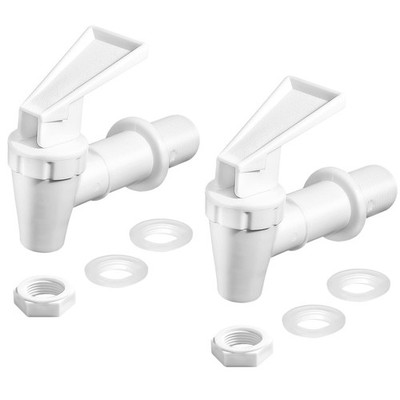 2Pcs BPA-Cooler Faucet, White Plastic Water Spigot Spout Water Dispenser Tap ...