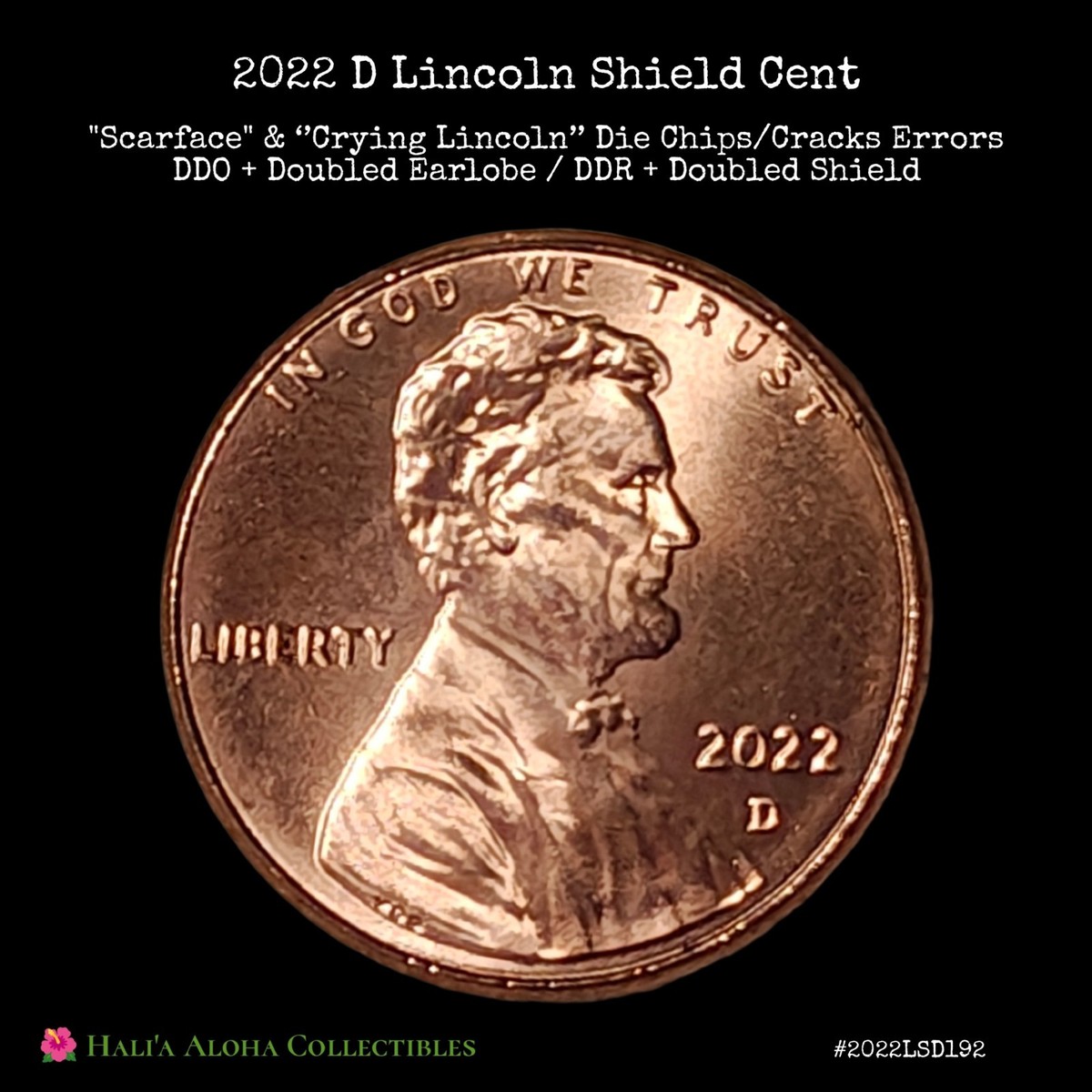 TNX LOUD テフン サイン 💠🪙💠Uncirc 2022 D Lincoln Shield Cent DDO/DDR | Crying Lincoln