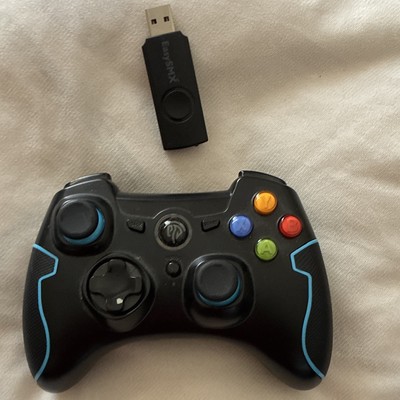 EasySMX Kabelloser Controller Gamepad mit USB-Empfänger, Schwarz/Blau
