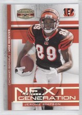2008 Donruss Gridiron Gear Next Generation Silver /250 Jerome Simpson #NG-6 1k5