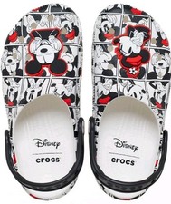 Crocs Disney  s Minnie  Mickey Classic Clog, Women's Size 8, Black  White