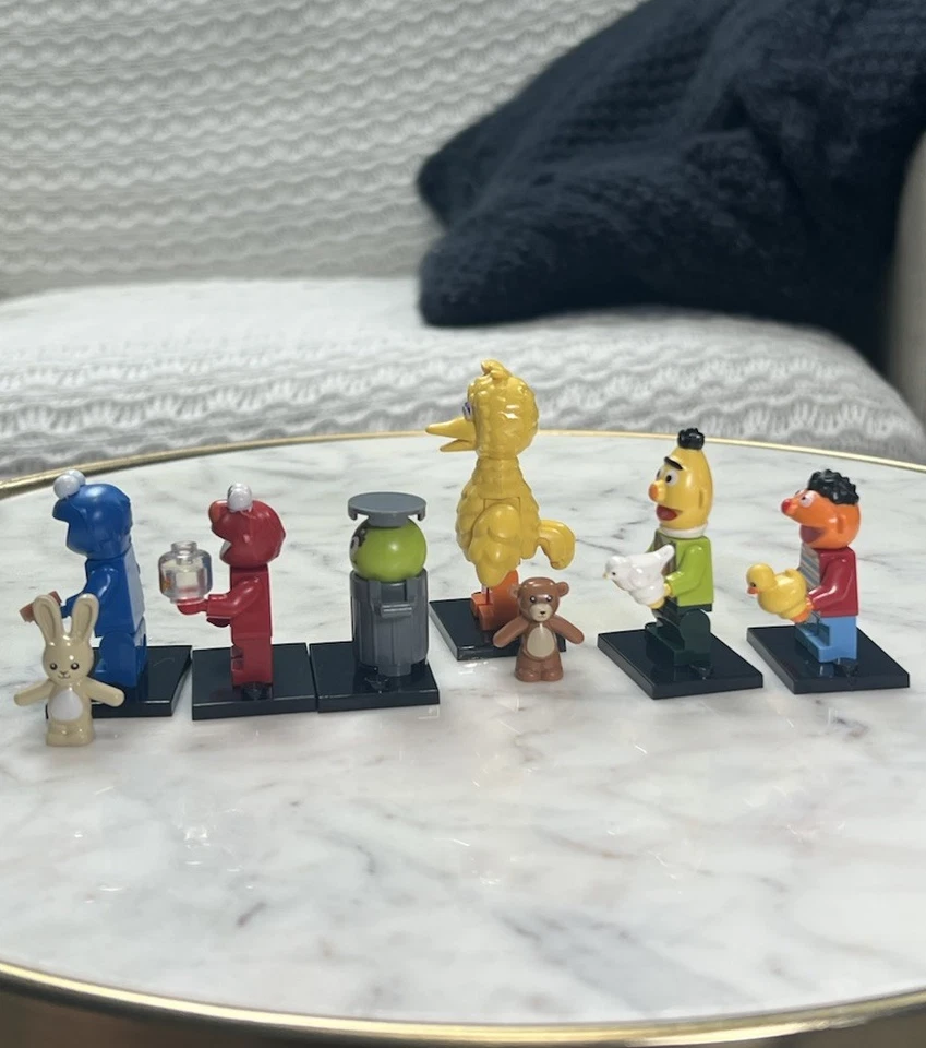 Lego Plaza Sésamo Personalizado Impreso Minifigura Lote Big Bird Elmo Bert Ernie Oscar Foto 2 de 2
