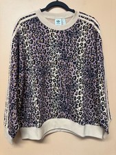 Adidas Originals Women  s M Leopard Animal Print Crewneck Sweatshirt NWT HK5190