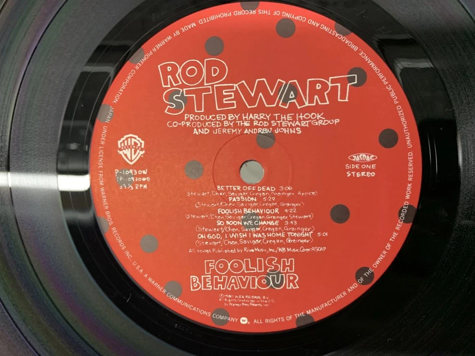 Rod Stewart Foolish Behaviour Japan LP OBI [64218ER] - Image 2 of 2