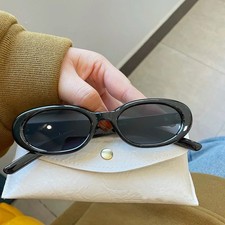 Oval Frame Sunglasses UV400 Small Classic Vintage Outdoor Travel Unisex Glasses