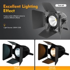 200W COB LED Par Stage Light DMX Audience Blinder DJ Disco Party Lights w/ Panel