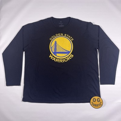 Golden State Warriors Long Sleeve Shirt Mens 2XL Fanatics NBA Team Logo Black