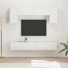 Conjunto de mueble TV 4 uds. brillante Madera ingeniería vidaXL