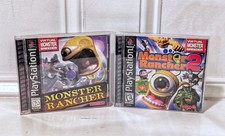 Monster Rancher 1 AND 2 LOT Black Label Cib Tested Ps1 (Sony PlayStation 1)
