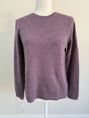 Ellen Tracy  Women s Cashmere sweater Plum LS Pullover Top Sz M