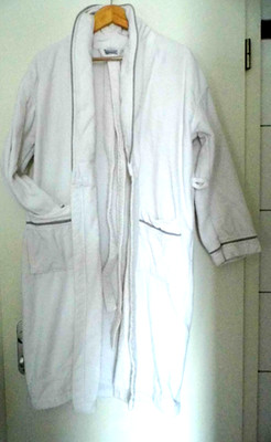 EnglishHOME Unisex-Bademantel WEISS  Gr. S/M  100% Baumwolle