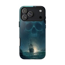 For iPhone / Galaxy / Pixel   Pirate Ship Skull Cave Phone Case