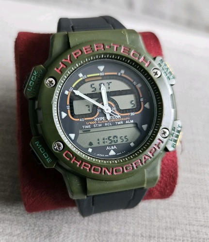 Vintage Seiko Alba Hypertech v081 8000 Digital Watch