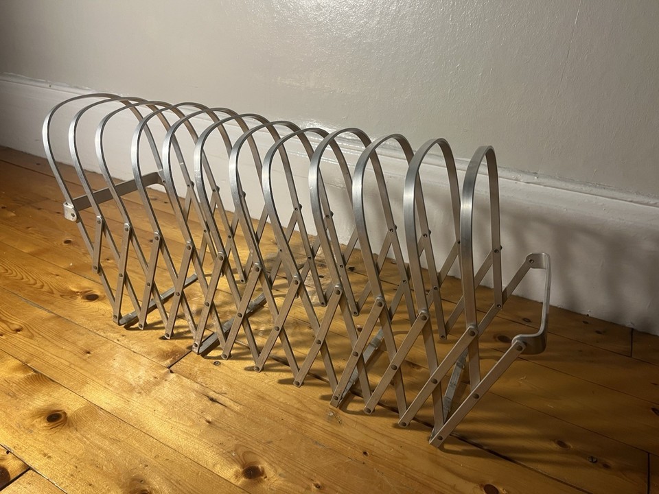 Vintage Metal Extendable Magazine Rack Book Holder Collectible Rare ...