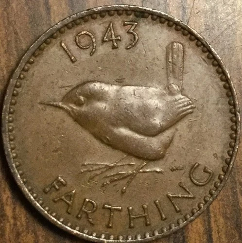 1943 George VI Farthing — photo from the most recent tracked eBay sale