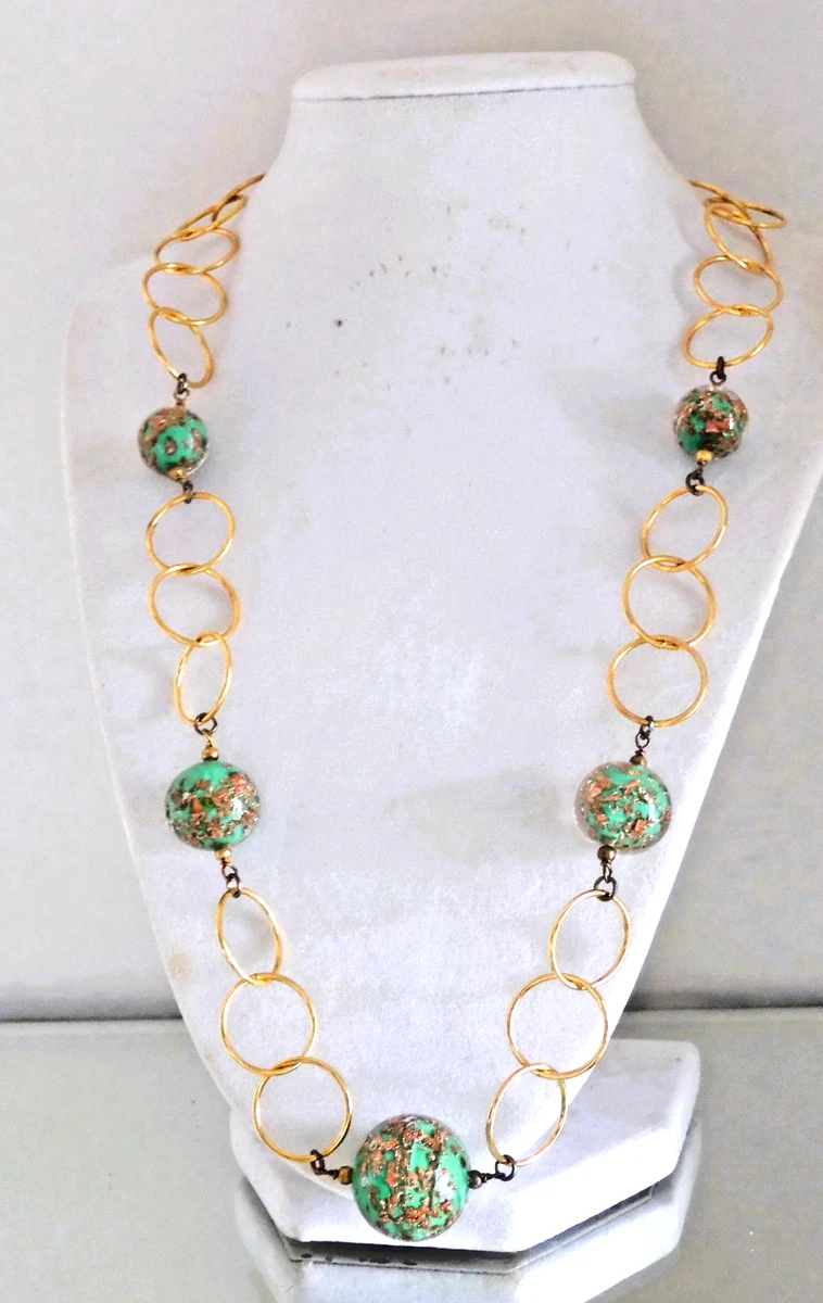 Venetiauru - Collana per Donna con Pendente a Goccia In Vetro