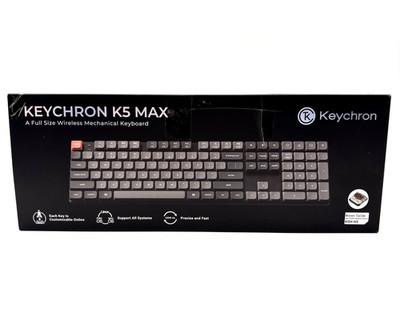 Keychron K5 Max Full Size Wireless Mechanical Keyboard w/ RGB Light  - Gray