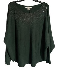 Max Studio Sweater Womens Size 3X Green Sequi...