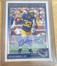 Panini 2024 Score Jaylen Harrell Rookie Auto Tennessee Titans #385