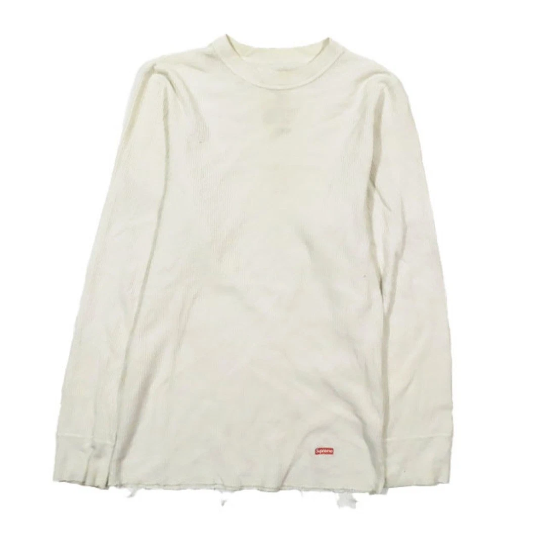 T shirt Hanes x Supreme BEEFY manches longues gaufré coupe thermique et cousu un d'occasion 163