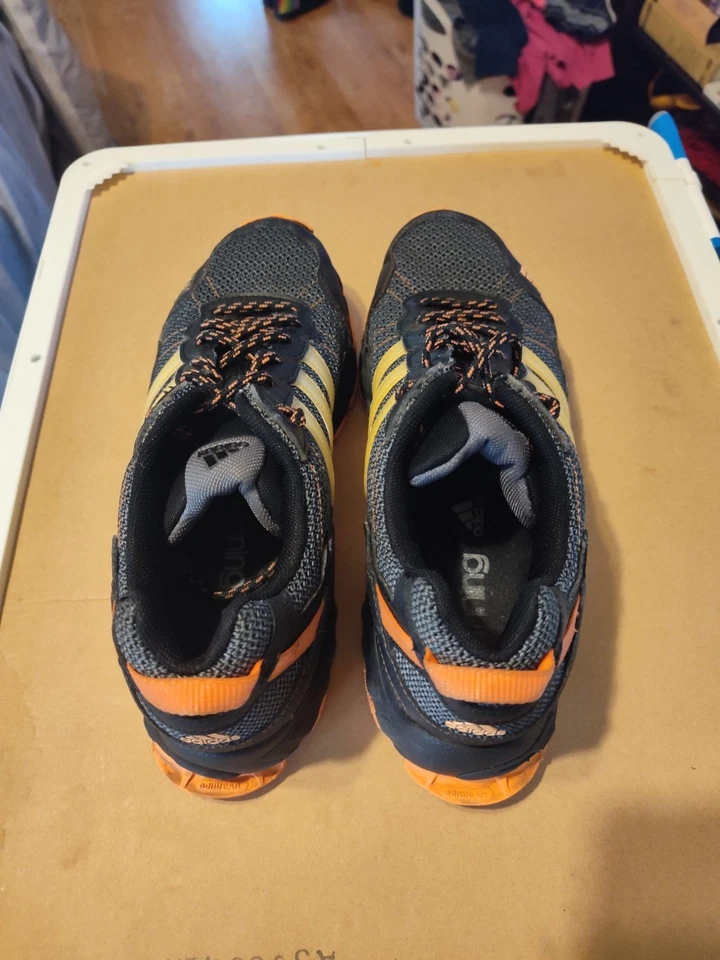 Adidas Running Shoes Men Size 10 Mud Release Surface Gray and Peach Pre-Owned - Image 4 of 4