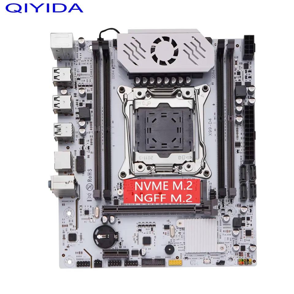 X99 Motherboard with M.2 Slot Support C612Chip DDR4 Memory SATA3.0 USB3.0 PCI16X - Image 3 of 4
