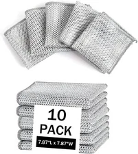 10 Pcs Non Scratch Wire Dishwashing Rag Microfiber Cleaning Cloth Cleaning Tools