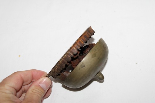Campanello da boxe/porta/pranzo vintage 1870 meccanico ottone e ferro FUNZIONANTE - Foto 13 di 13