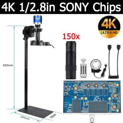 4K Full HD Industrial Microscope C-Mount Digital Camera PCB Welding Phone Repair