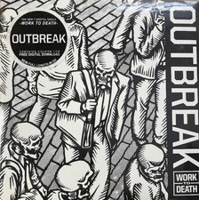 Image of OUTBREAK Work To Death 7" NEW US # TFR040 RARE Clear/Black Splatter Vinyl