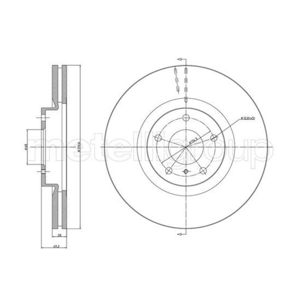 2X Bremsscheibe Ø319.6Mm Vorne BelüFtet FüR Nissan Murano I 3.5 4X4 2.5 Dci-image