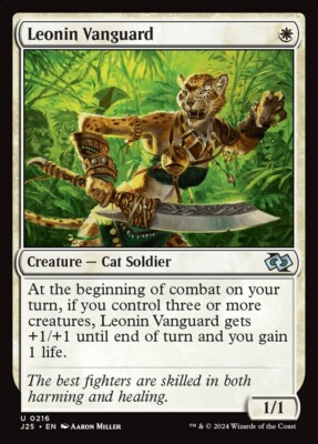 #ad Leonin Vanguard 0216 Non Foil Uncommon Foundations Jumpstart MTG NM $1.54